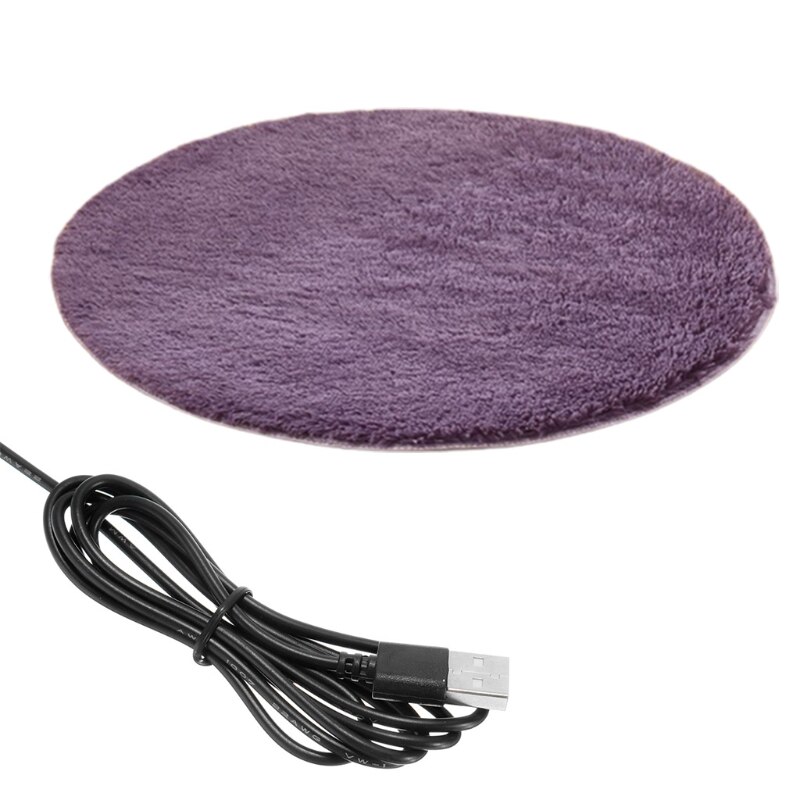 USB Pet Electric Blanket Plush Pad Blanket Anti-scratch Cat Electric Heated Pad Dog Heating Mat Sleeping Bed For Small Dog Cat: Purple