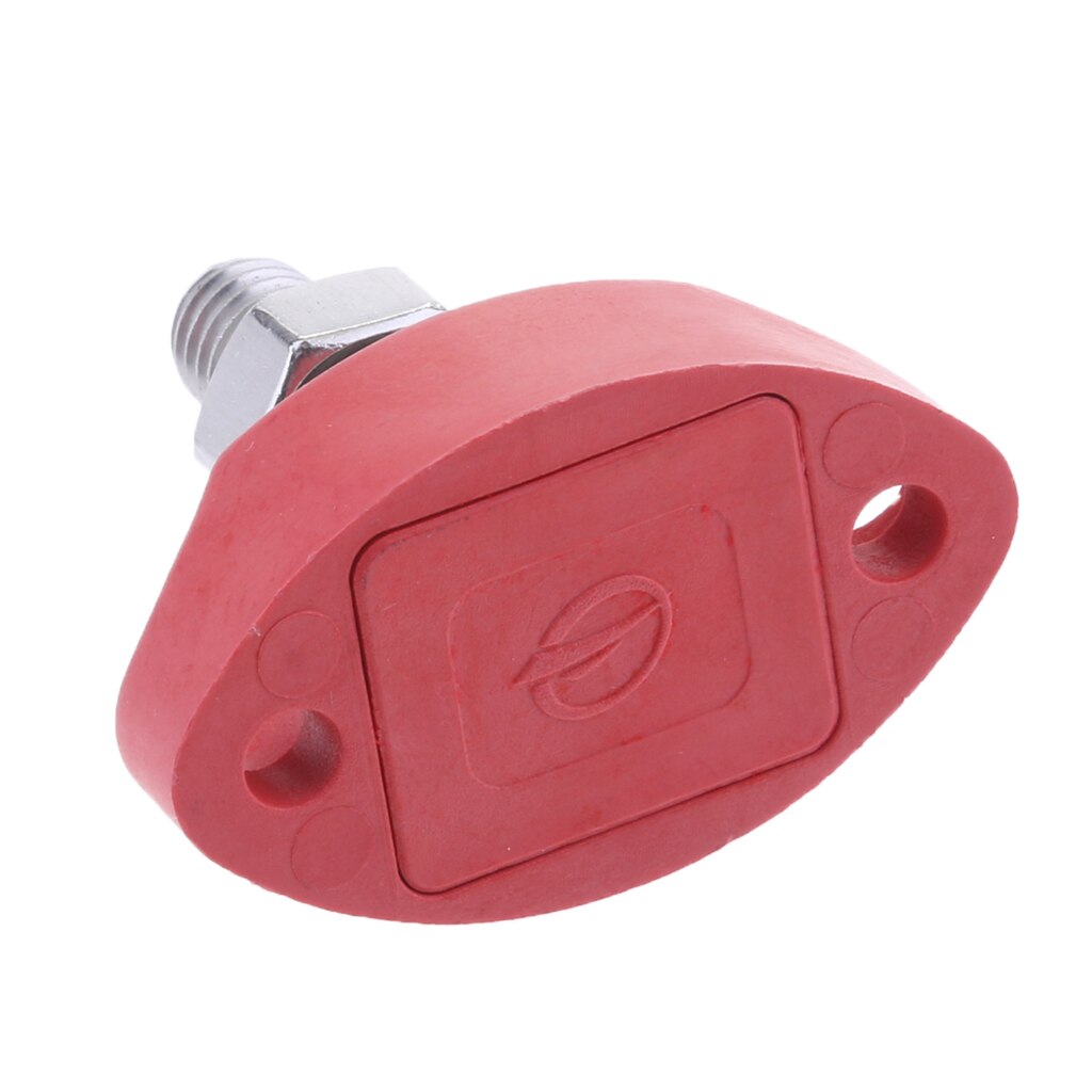 Stud Positive Insulated Battery Power Junction Block 1/4 inch 6mm (Red)