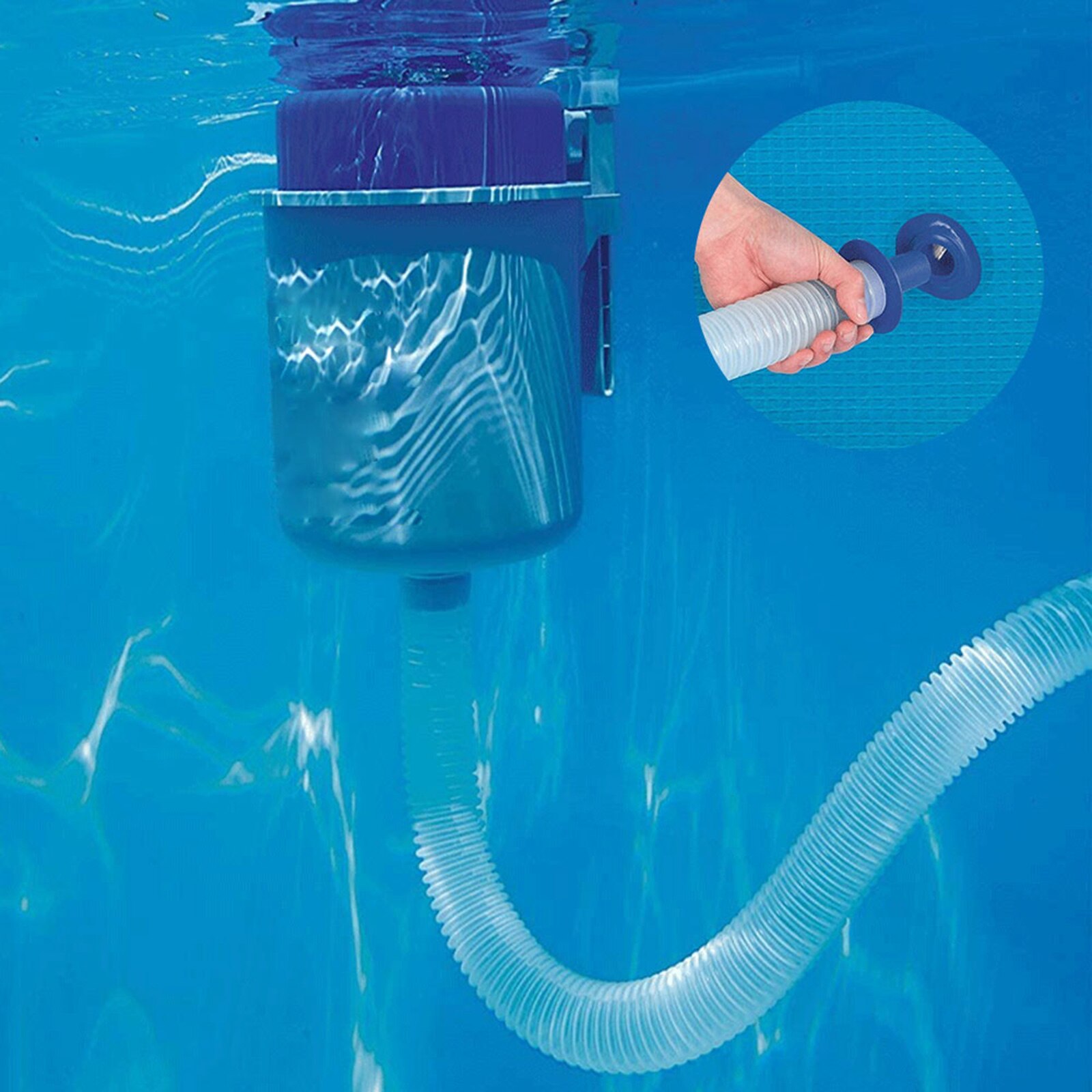 Skimmer de superficie de montaje en pared para piscina, extractor de flotación, limpieza de restos de hojas con soporte ajustable