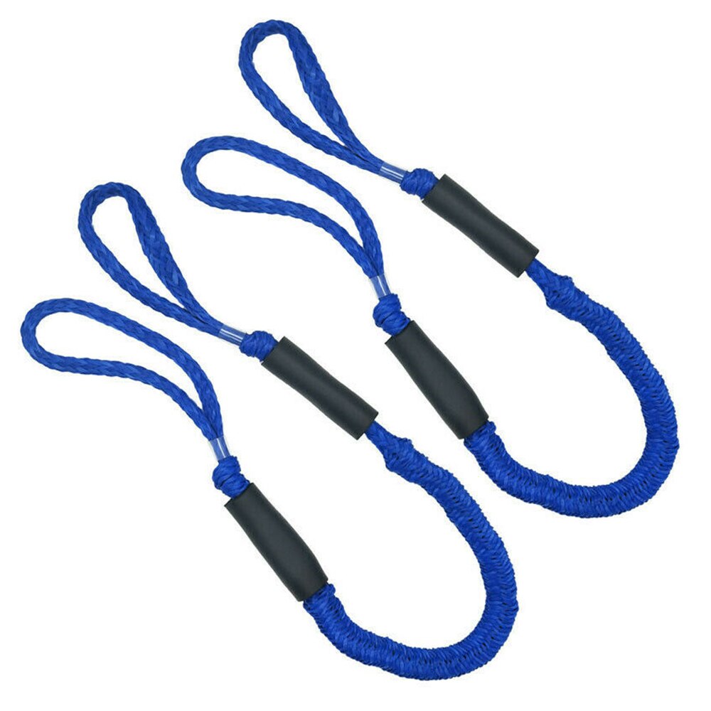 2Pcs 3.5-5.5ft Bungee Dock Line Mooring Stretch Rope Quick Docking for Boat Kayak Accessories