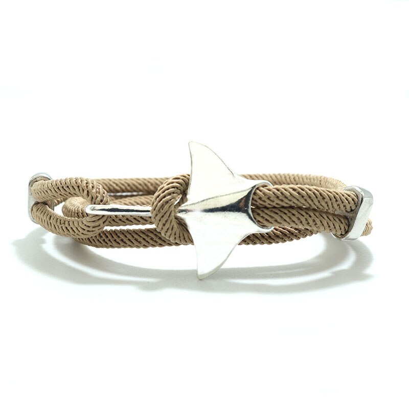 Pulsera Manta de para hombres y mujeres, 3 capas ajustables, cuerda de animales en el océano, accesorios, Pulseras de protección del medio ambiente: COLOR ORO ROSADO