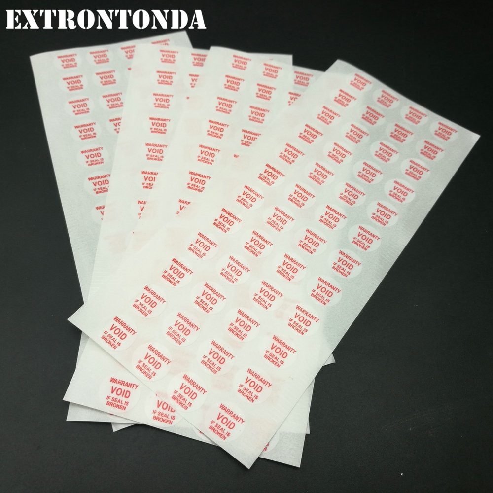 100pcs Tamper Proof Warranty VOID Label Sticker Small Round 12mm White Color With Red Printing WARRANTY VOID IF SEAL IS BROKEN