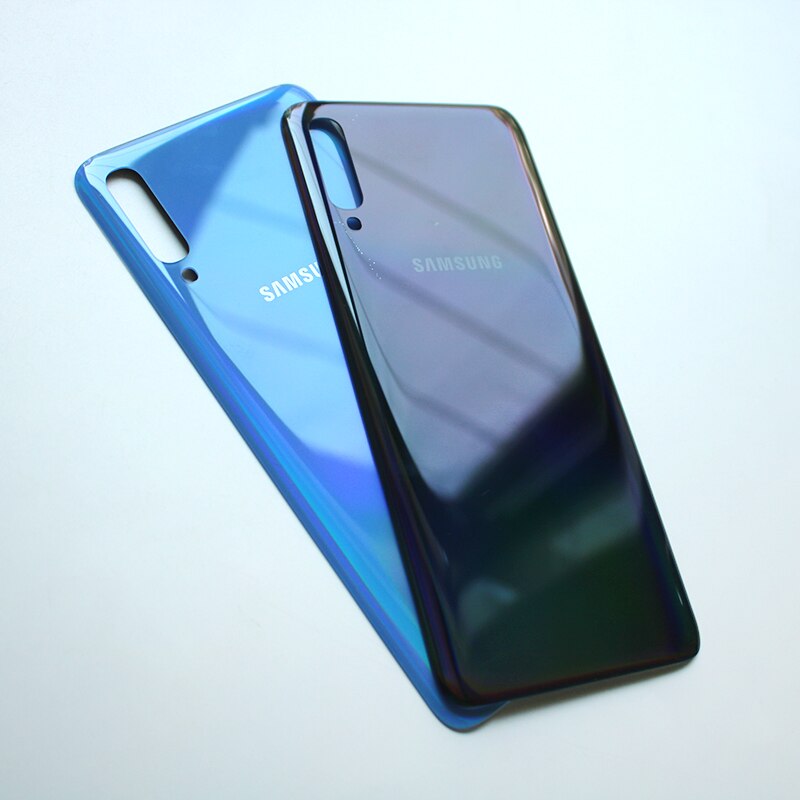 Coque de téléphone Samsung Galaxy A70 A70 , couvercle de batterie arrière en verre 3D, pour Galaxy A705 A705F et logo