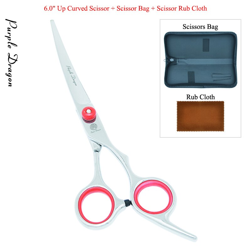 Purple Dragon 6.0" Dog Grooming Scissors Stainless Steel Pets Straight Curved Scissors Thinning Shears Dogs Hair Clippers B0001B: B0001B-06-60