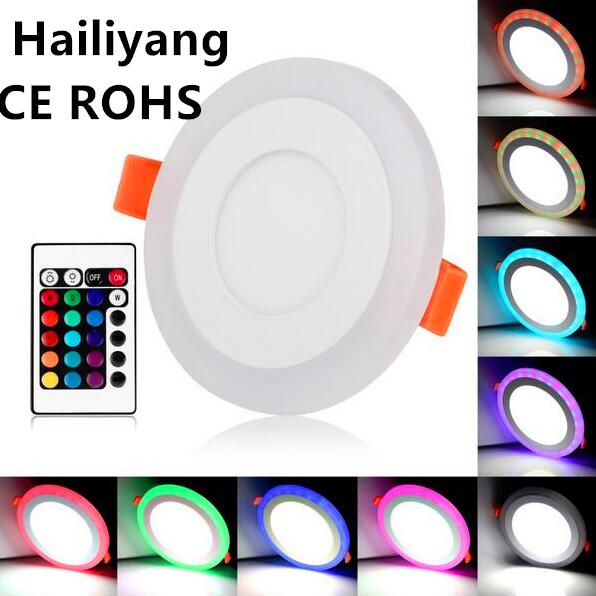 RGB Dimbare Led-paneel LED Licht Plafond met Remote 24-key Controller + Driver 2835 LEDS Plafond Verlichting voor Woonkamer