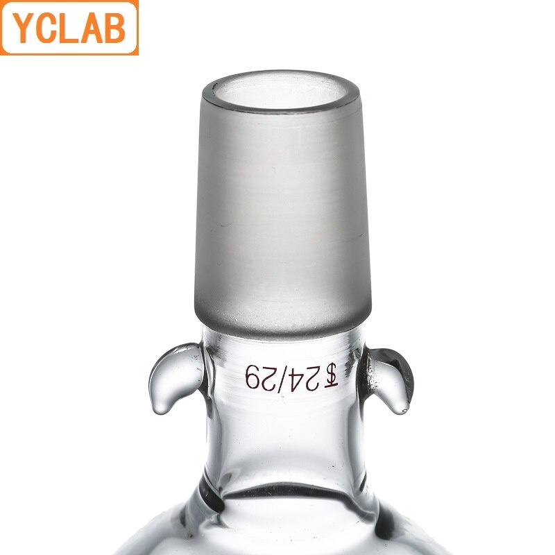 YCLAB 250mL Liquid Storage Ball Chromatography Reservoir Flask 24/29 Ground - In Mouth Borosilicate 3.3 Glass Chemistry Labware