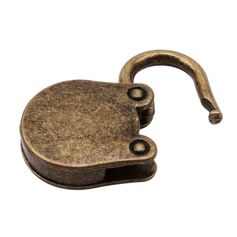 Métal ancien Style Vintage Mini cadenas petite boîte à bagages serrure à clé couleur Bronze Usage domestique matériel décoration
