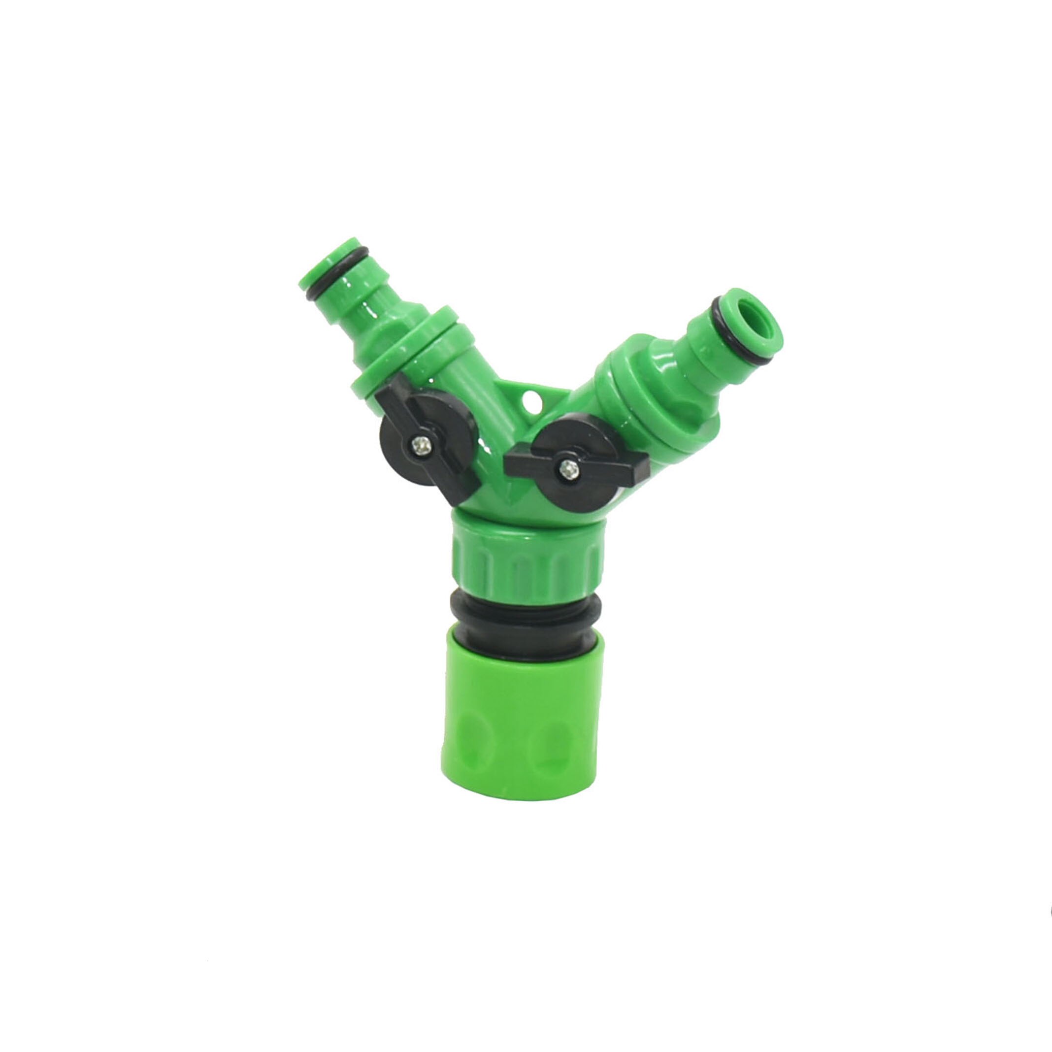 2-way Garden tap water splitter Female 1/2 3/4 garden hose Y splitter watering adjustable switch 1pcs: Red