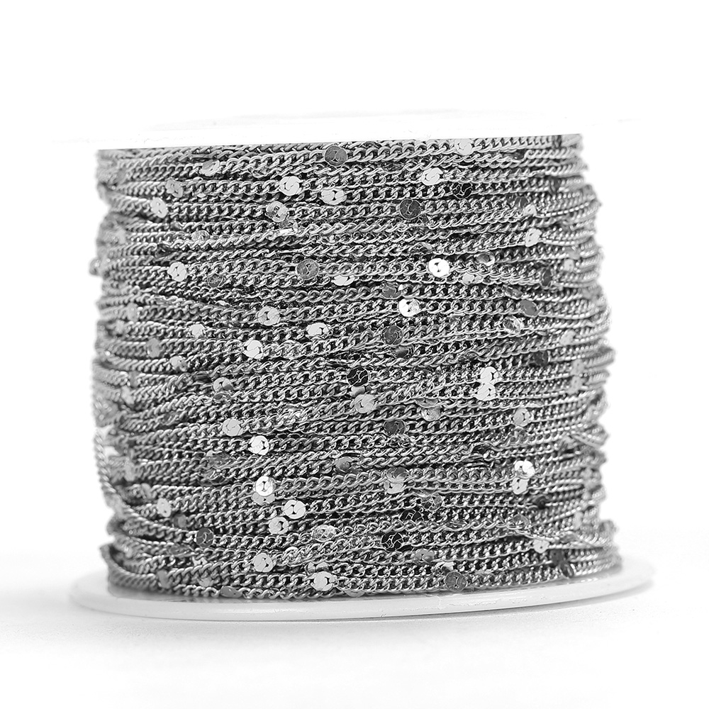 10 metros/rollo de cadena dorada de acero inoxidable, collar, cadena de eslabones, accesorios para pulseras, componentes de fabricación de joyas, bricolaje hecho a mano