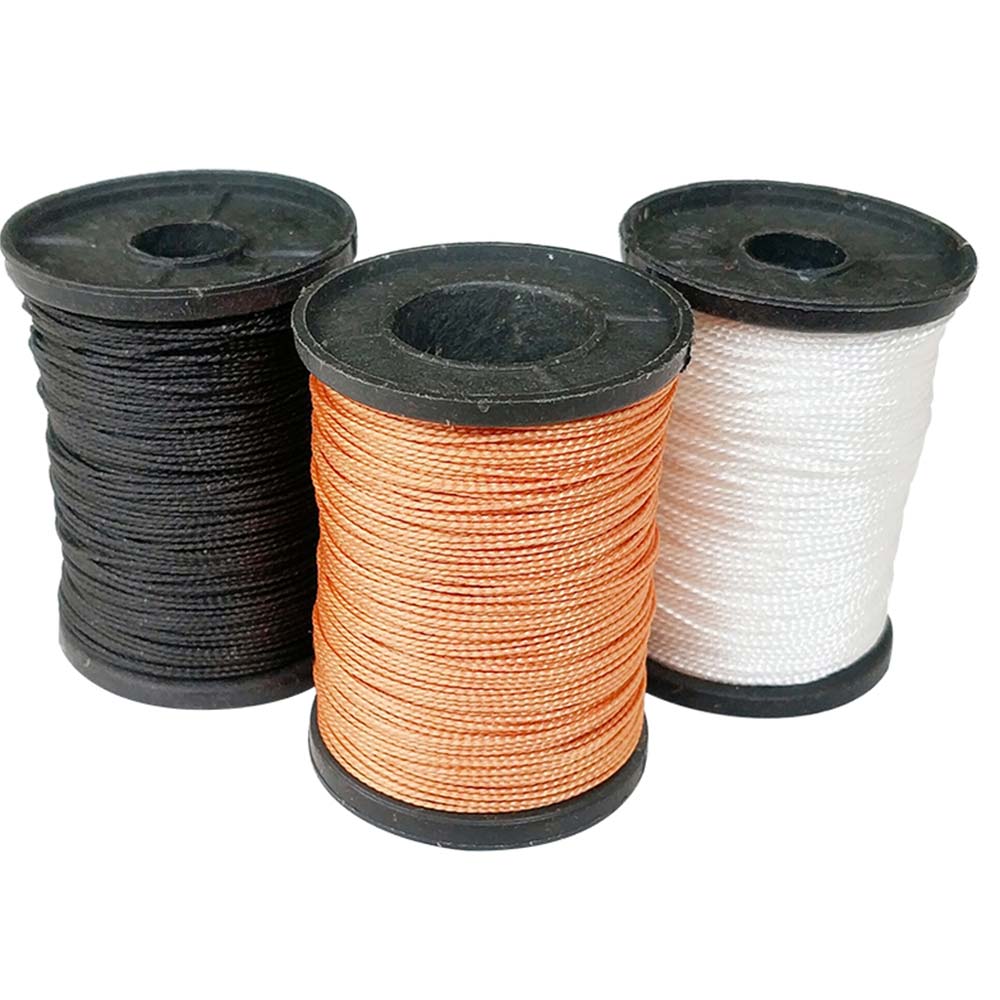 Hilos de coser de 75m, hilo encerado de nailon resistente, para zapatos de reparación artesanal, negro/blanco/marrón
