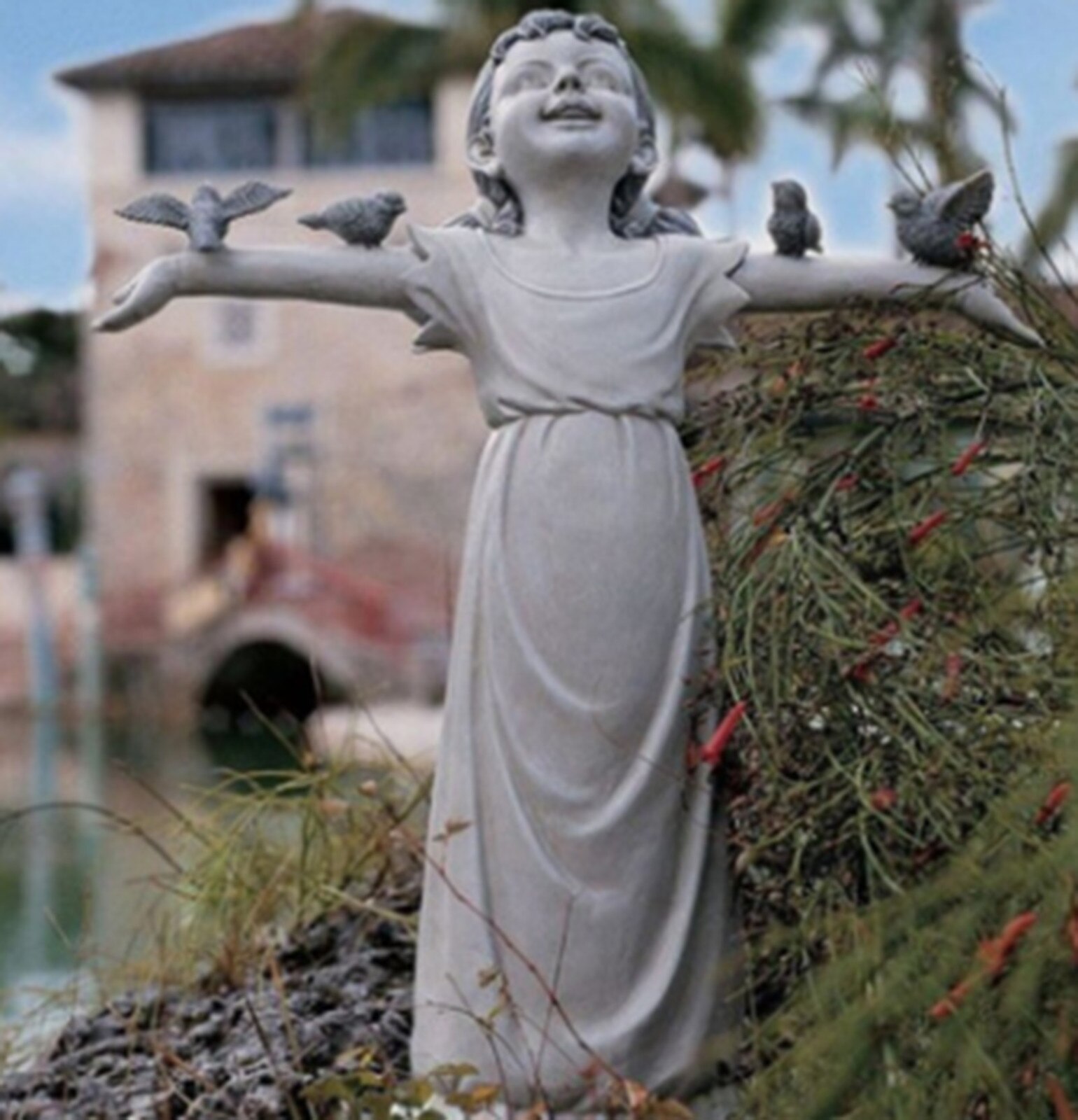 Little Girl Garden Statue Felicity Sculptures Courtyard Home Garden Figurines Decoartion Ornament Accessories