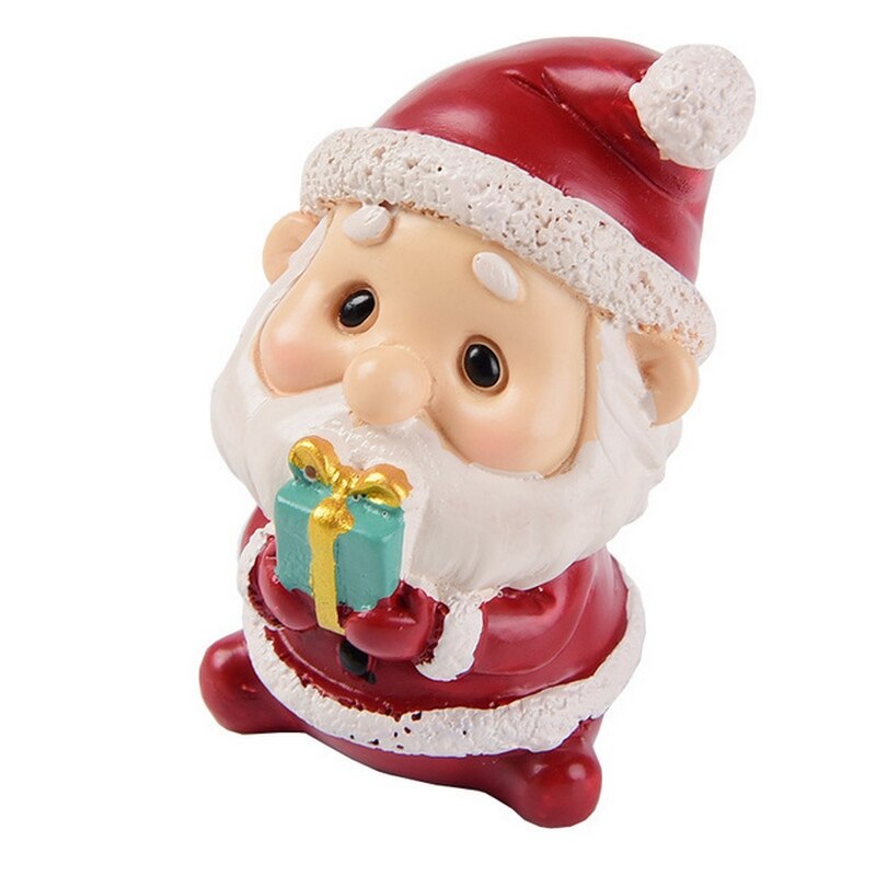 1PC Miniatur Harz Schmücken Harz Mini Figur Weihnachten Santa Claus Harz Spielzeug DIY Garten Ornament Handwerk Kinder Spielzeug