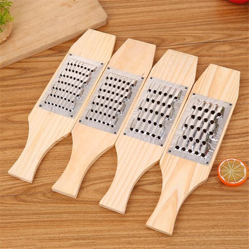 Multifunctionele hout + roestvrij staal kaasrasp fruit dunschiller rasp microplane kruidenrasp fruit groentesnijder