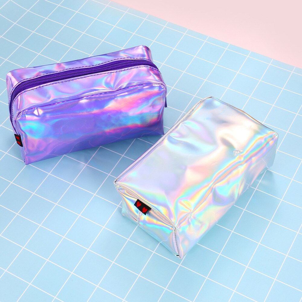 Colorful Stationery Pen Pencil Case Cosmetic Bag Travel Makeup Bag High Capacity Pencil Bag School Box Pencil Pouch Stationery