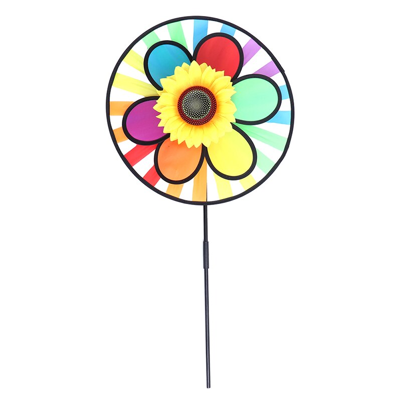 Molino de girasol remolino viento Spinner casa decoración de patio jardín niños niño juguete