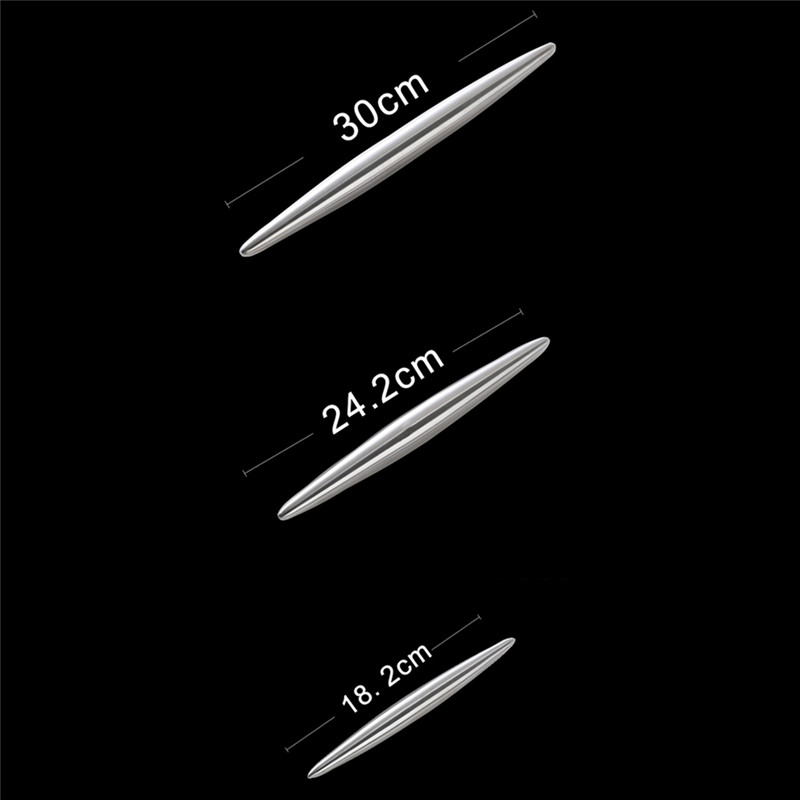 1Pc Stainless Steel Rolling Pin Kitchen Utensils Dough Roller Bake Pizza Noodles Cookie Dumplings Making Non-stick Baking Tool