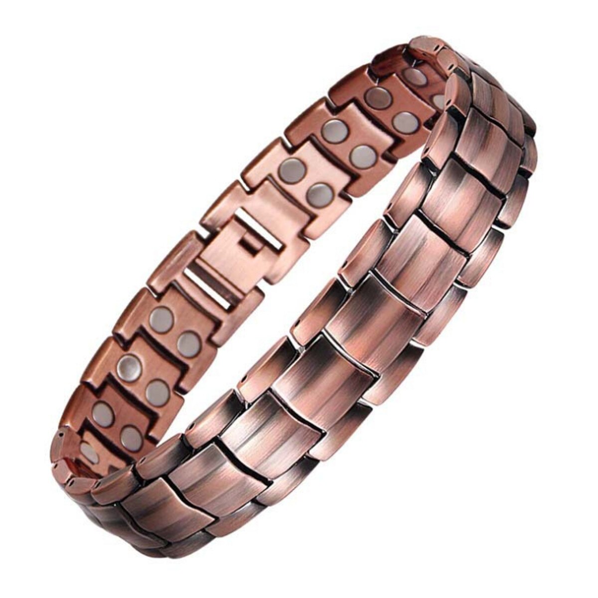 Puur Koperen Armband Mannen Energie Germanium Magnetische Armband Koperen Vintage Hologram Chain & Link Armbanden voor Mannen