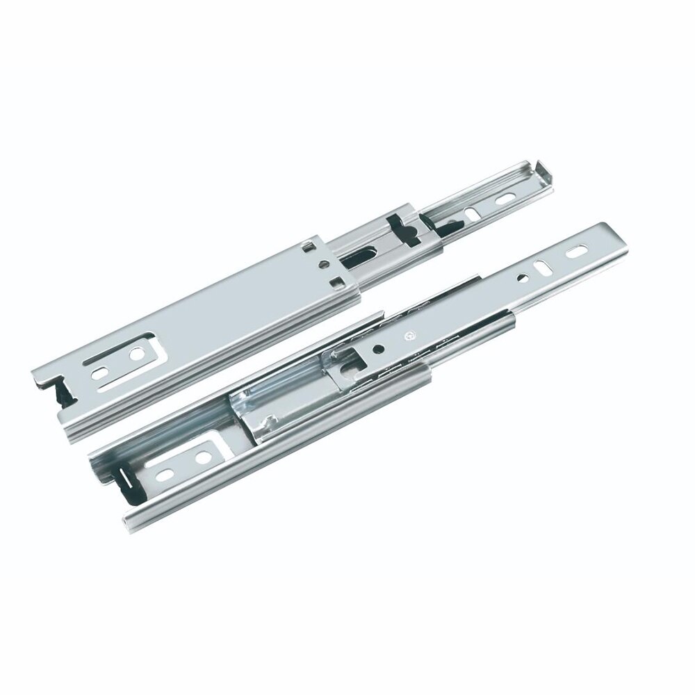 2pcs Drawer Slides Rail 45mm Width Cold-Rolled Mute Three Section Slide Mounted Load-Bearing Guide Rail Thickening