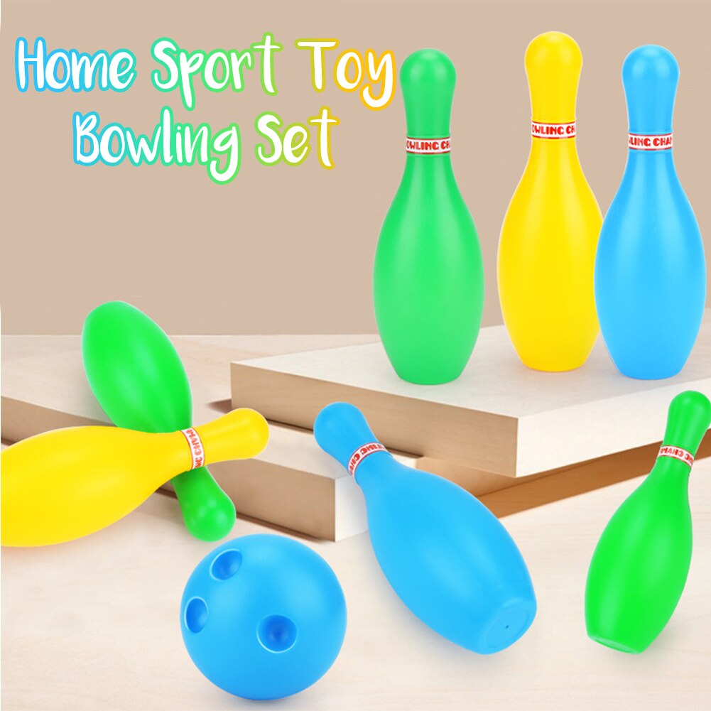 12 Uds. Juego de bolos de juguete deportivo para interiores y exteriores, bolas para coloridos para el hogar, juegos familiares no tóxicos, juego de bolos educativo de varios tamaños ABS