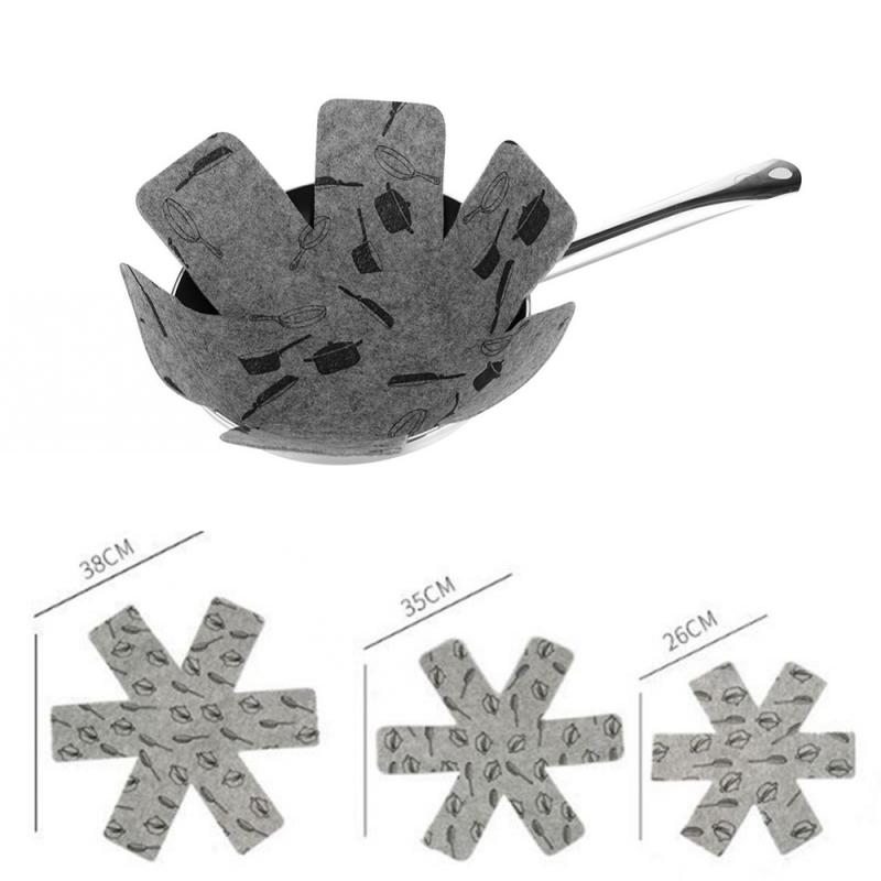 Pot Mats 3pcs Pot & Pan Protectors Print Premium Divider Pads to Prevent Scratching Separate and Surfaces For Cookware