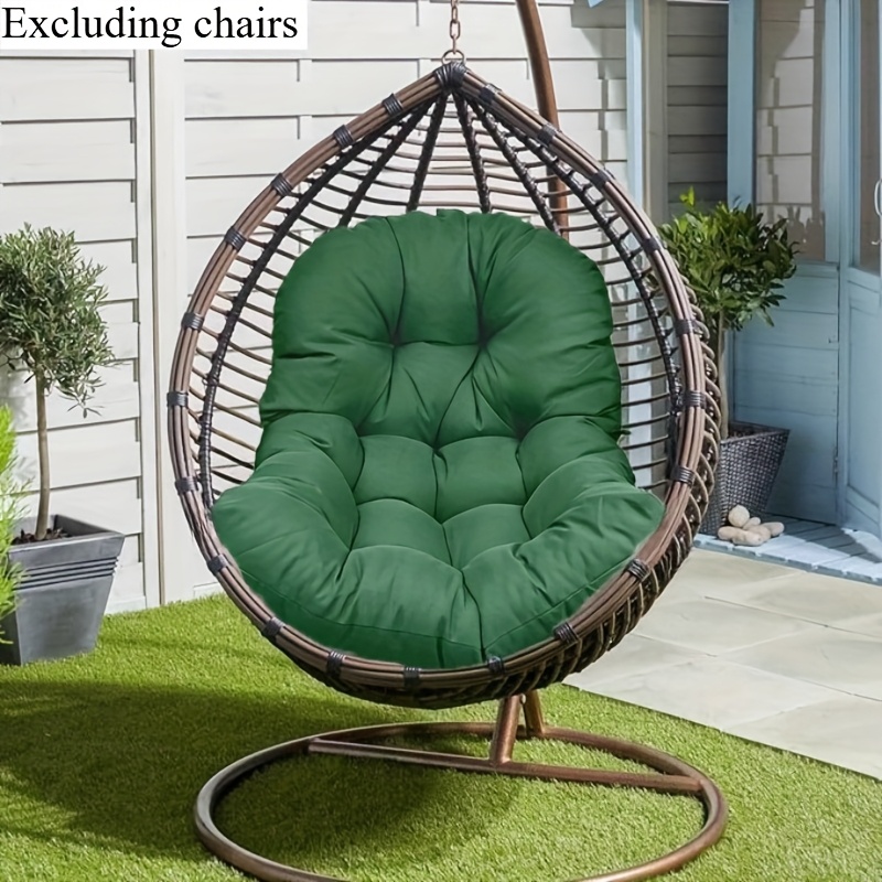 Ganzjahres-Chaiselongue, Balkon-Garten-Sitzkissen, Hängesessel-Sitzkissen (Hängesessel nicht enthalten): Grün