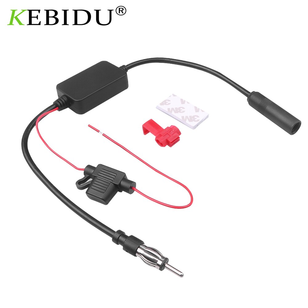 Kebidumei-amplificador de señal para coche, de 12V dispositivo Universal, para Radio FM, 88-108MHz