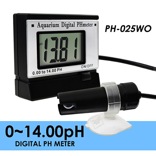 Digital pH Monitor Meter ATC 0.00~14.00pH 1-1.5M Cable Electrode Probe Water Tester Kit Spa Tank Pool Aquarium Lab: PH-025WO