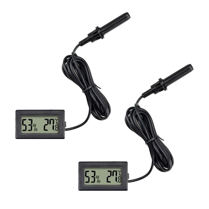 Thlevel Thermometer en hygrometer, digitaal, met lcd-scherm, 5 stuks