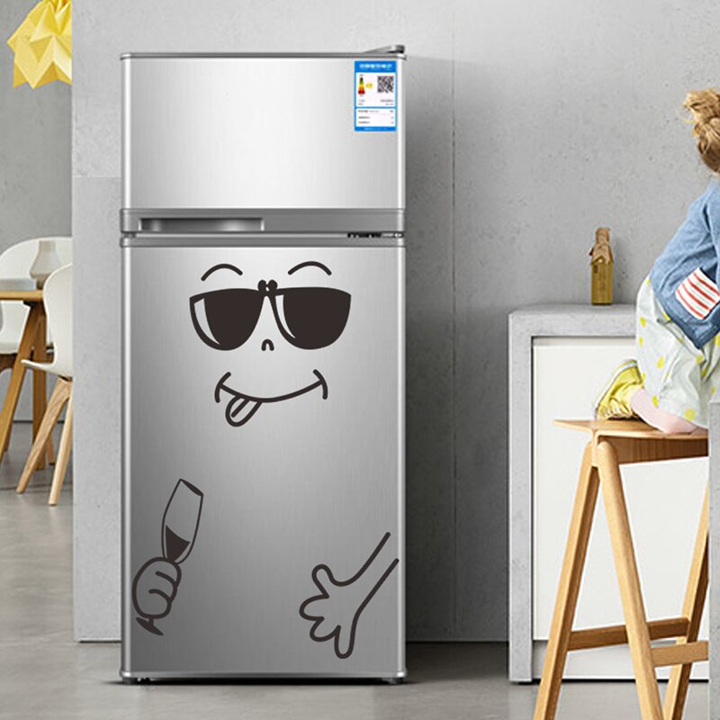 ✅køleskabsmagnet magnet køleskab sødt klistermærke køleskab glad lækkert ansigt køkken køleskab wallstickers kunst søde smiley wallstickers