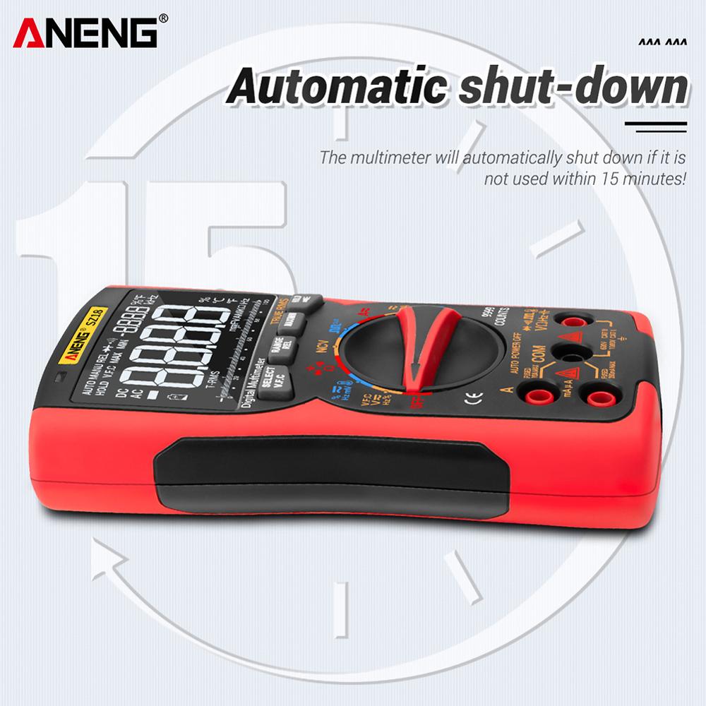 9999 Counts True RMS Automatic Range Voltage Meter ANENG SZ18 Digital Multimeter Tester Meter Capacitance Meter