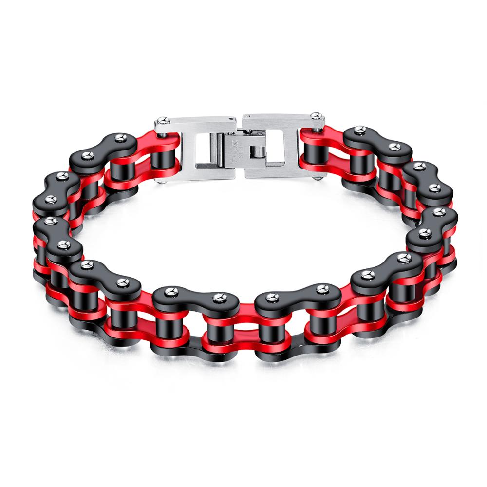 Grier Biker Fiets Kleur Motorcycle Chain Armband Punk Titanium Stalen Armband Mannen Armband Sieraden: 1