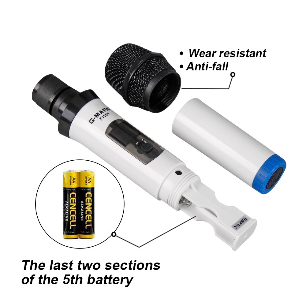 Micrófono inalámbrico G-MARK X120V, dispositivo de grabación para Karaoke, portátil y recargable, fácil de usar