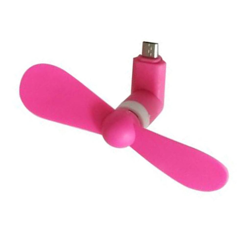 Mini Tragbare Kühlen Mikro USB Fan 5V 1W praktisch USB Fans Niedrigen Stimme Für Android Telefon USB netzteil: rosa