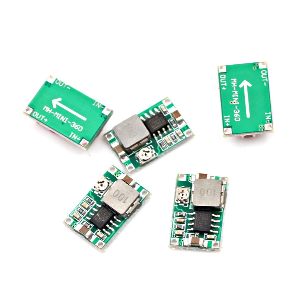 5pcs/lot RC Airplane Module Mini 360 DC-DC Buck Converter Step Down Module 4.75V-23V to 1V-17V 18x12mm Mini 360 LM2596