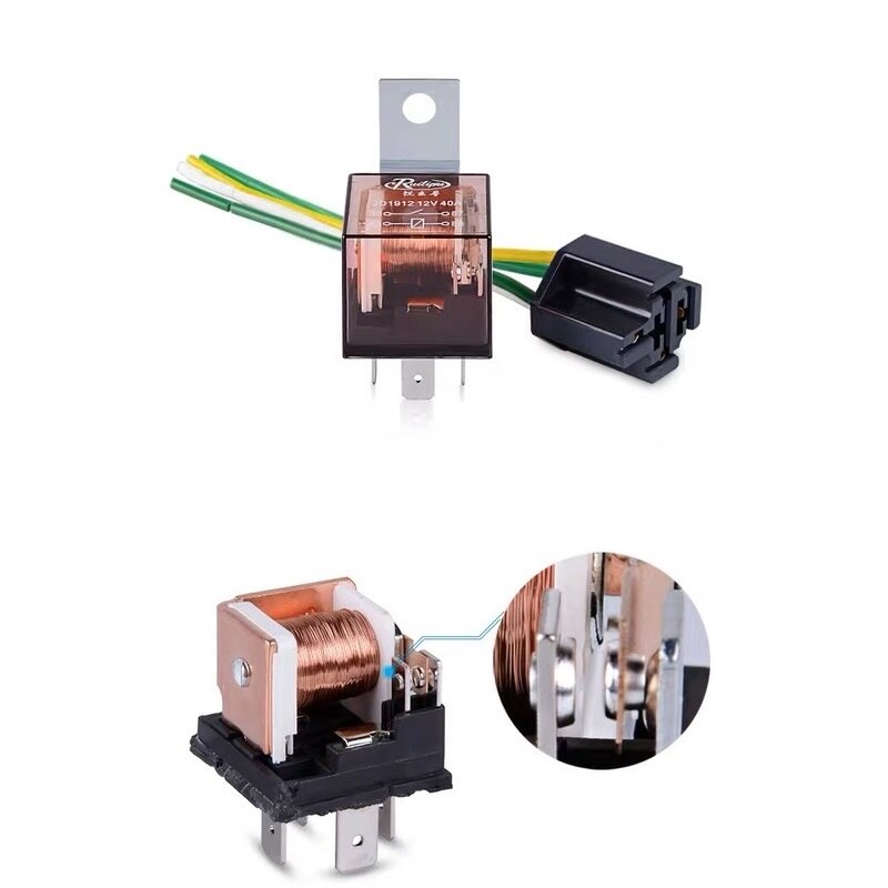 12/24V 40A Electric Horn Relay Wiring Harness Kit 5M Wire Waterproof For Grille Mount Blast Tone Horns motorcycle horn Wire