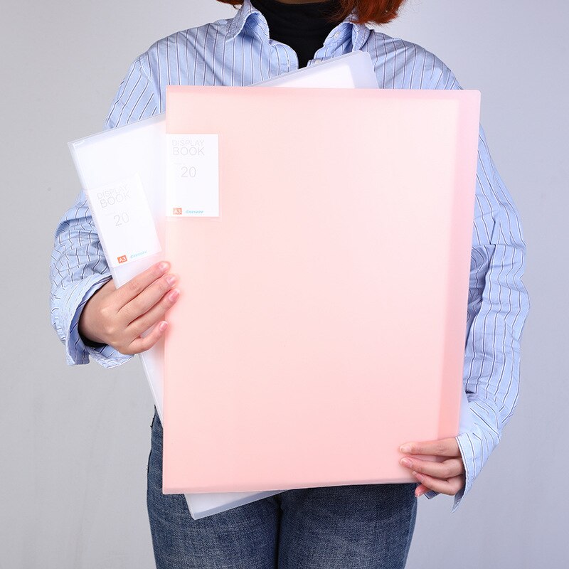 A3 transparent 60 pages folder information book insert multi-layer folder student sketch drawing book picture book test paper