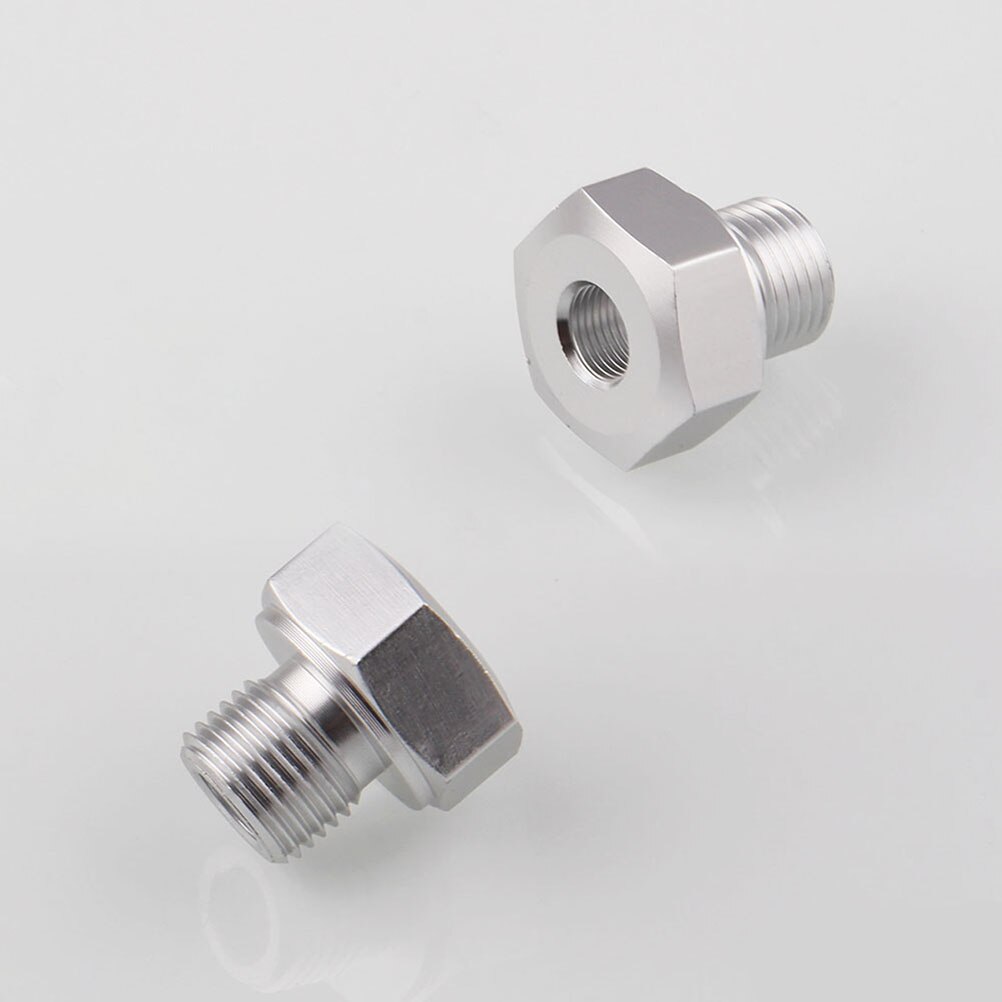 Adaptador de Sensor de presión de aceite automotriz, interruptor de cambio de motor LS macho M12x1.5 hembra 1/8 NPT, enchufe del Sensor de presión de aceite (Plata)
