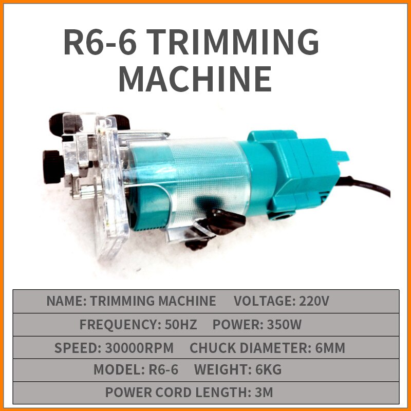 1PC R6-6 Trimming Machine Multifunction Woodworking Engraving Machine Portable Grooving Machine Power Tools 220V