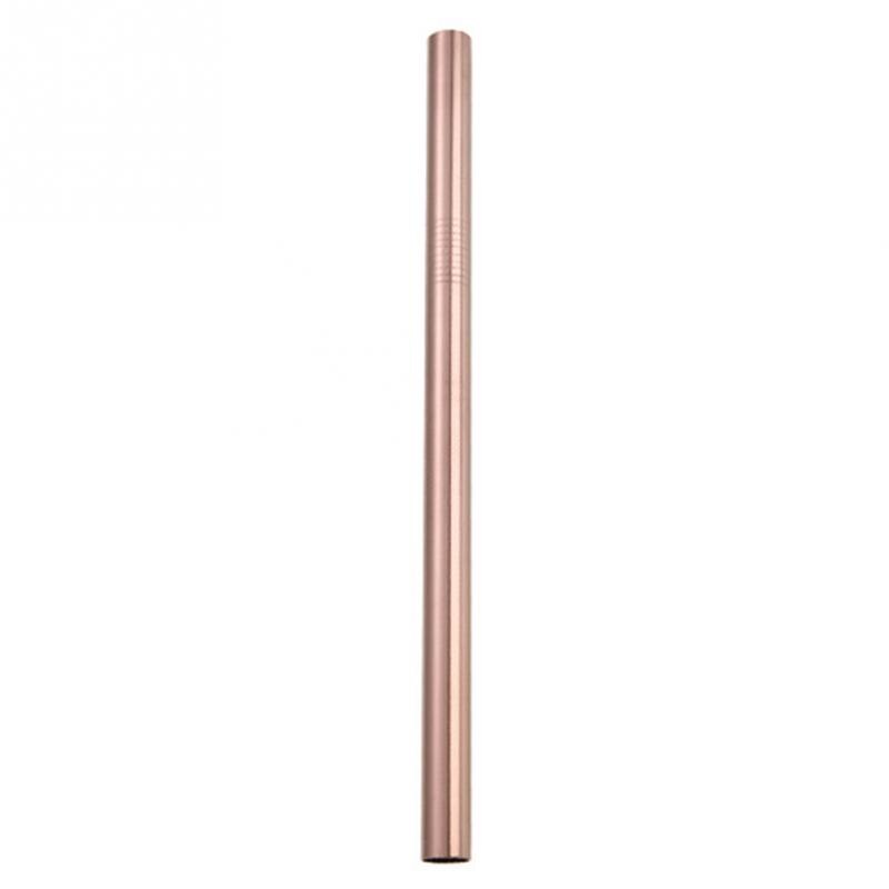 Lange wiederverwendbar Edelstahl Trinkhalme Metall Große Gerade Stroh 10mm/12mm: Rose 10mm