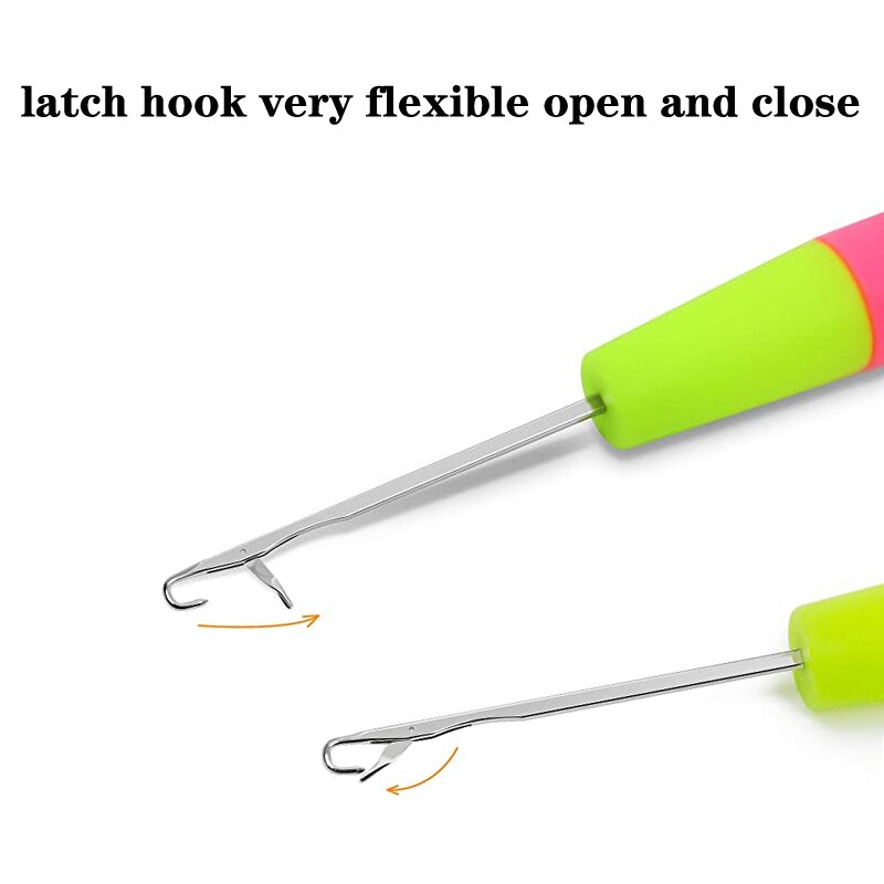 Crochet Hook Needles Hair Weaving Needle For Jumbo Braiding Twist Hair Plastic Knitting Crochet Hook Hair Tools Accessories
