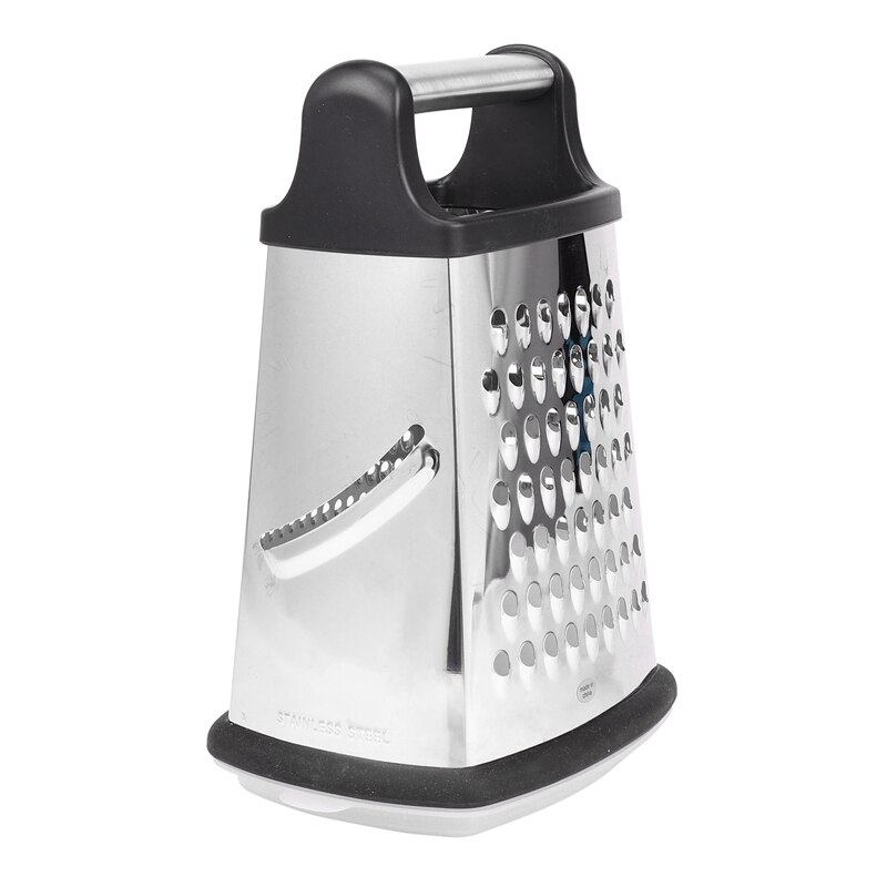 Spring Chef Box Grater, Stainless Steel with 4 Sides, Best for Parmesan Cheese Retail