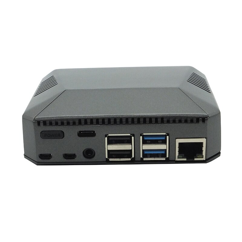 Raspberry Pi ABS Case Plastic Cover Shell Single Dual Cooling Fan Gray Silver For Raspberry Pi 4 B Model Raspberri Pi Cases