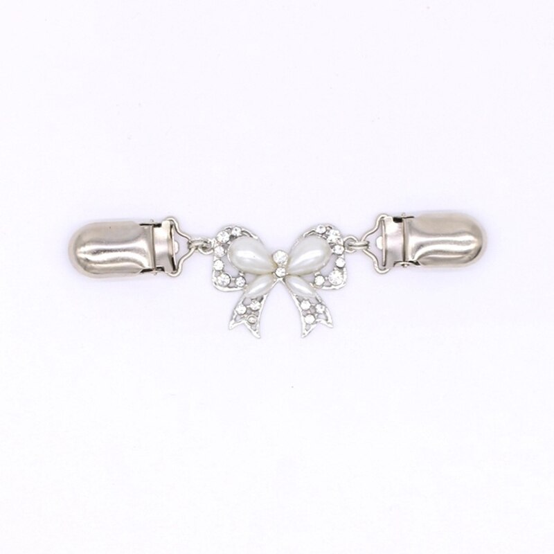 Sjaal Broche Vest Clips Voor Vrouwen Kraag Retro Parel Kristal Eend Clip Gespen Garters Accessoires Sieraden: E-2