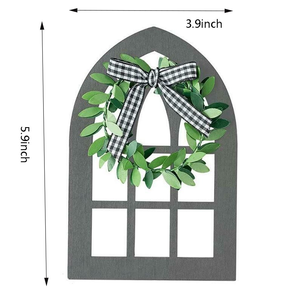 Multifunctional Home Living Room Decorations Retro Wall Display Wooden Frame Rustic Farmhouse Window Frame Ornaments