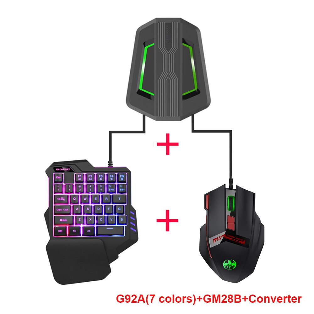 Gaming Keyboard Gamer USB Wired LED RGB Backlit Ergonomic 10 Buttons Mouse And 35 Keys Keyboard For PC Computer PS3 PS4 XBOX: GM28B G92A SW315