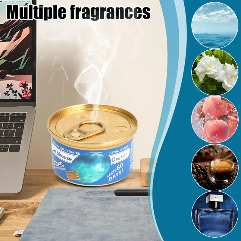 Auto-Lufterfrischer, Auto-Aroma, Parfüm, Dosen, Holzblöcke, Kaffeegeschmack, langlebig, Auto-Aromatherapie, Auto-Deodorant-Zubehör
