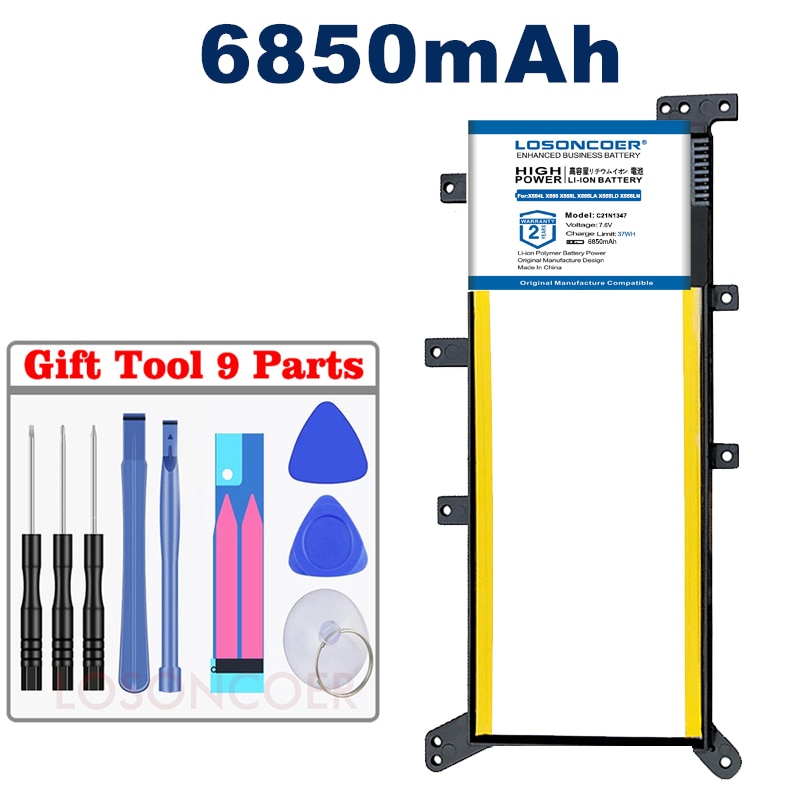 Für ASUS X554L X555 X555L W519L X555LB X555LP X555LN X555MA 2ICP4/63/134 X555LF X555LI Y583LD F555UJ F555UF C21N1347 Batterie