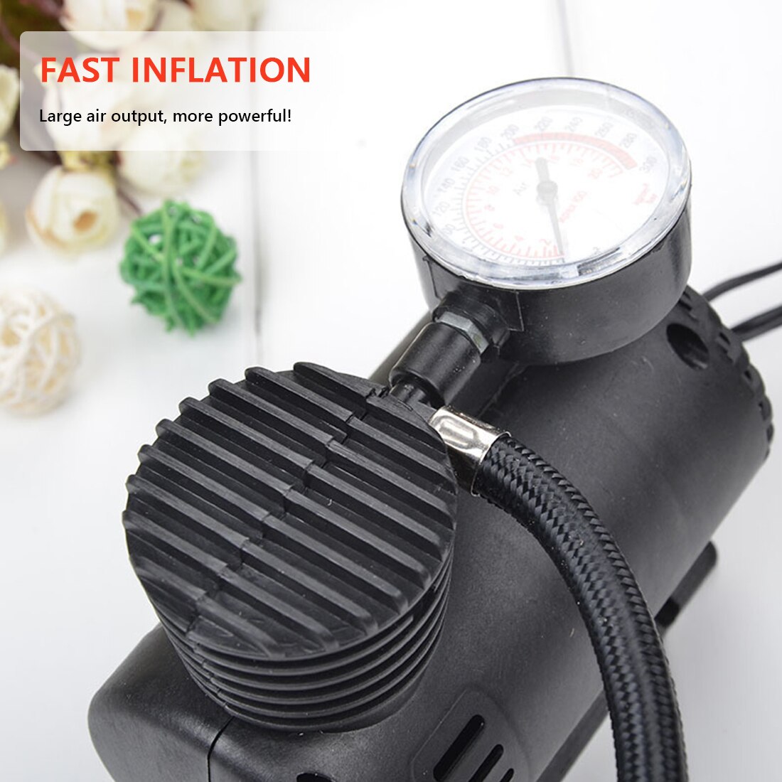 300 Psi Draagbare Digitale Tire Pomp Autoband Inflator Auto Luchtcompressor Met Manometer Voor Auto Fiets Bal Rubber dinghy