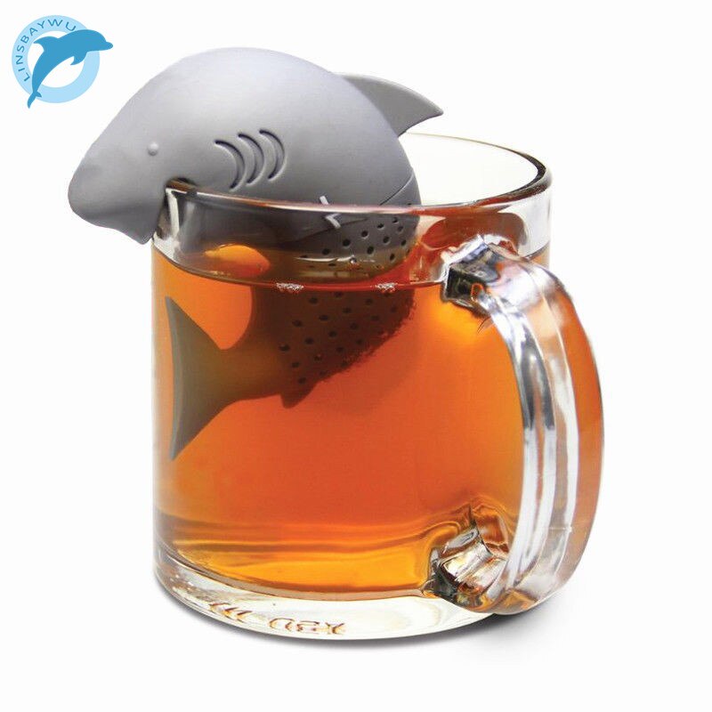 LINSBAYWUSilicone Shark thee-ei Leaf Zeef Herbal Spice Filter Diffuser Filter Theepot Theezakjes voor Thee & Koffie Drinkware