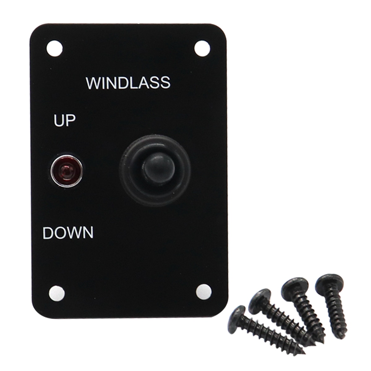 DC 12V 15A Anchor Windlass Up/Down Rocker Switch Panel Marine Windlass ON-OFF-ON Control Panel With Red LED